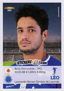 Sticker Léo - Campeonato Brasileiro 2015 n. 100 - Panini