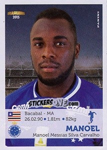 Sticker Manoel - Campeonato Brasileiro 2015 n. 101 - Panini
