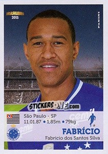 Sticker Fabrício - Campeonato Brasileiro 2015 n. 103 - Panini
