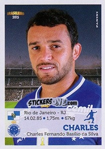 Sticker Charles - Campeonato Brasileiro 2015 n. 104 - Panini