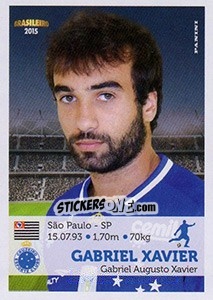 Sticker Gabriel Xavier - Campeonato Brasileiro 2015 - Panini