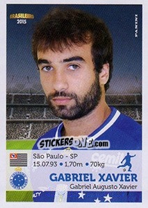 Sticker Gabriel Xavier - Campeonato Brasileiro 2015 n. 106 - Panini