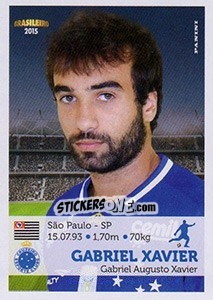 Figurina Gabriel Xavier - Campeonato Brasileiro 2015 - Panini