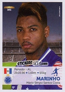 Sticker Marinho - Campeonato Brasileiro 2015 n. 108 - Panini