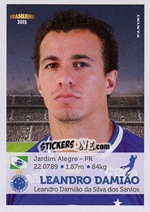 Cromo Leandro Damião - Campeonato Brasileiro 2015 - Panini