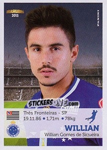 Sticker Willian - Campeonato Brasileiro 2015 n. 112 - Panini