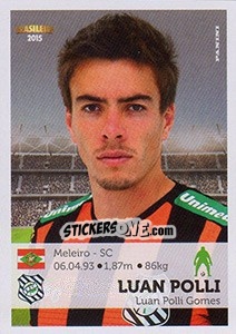 Cromo Luan Polli - Campeonato Brasileiro 2015 - Panini