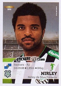 Sticker Nirley - Campeonato Brasileiro 2015 n. 116 - Panini