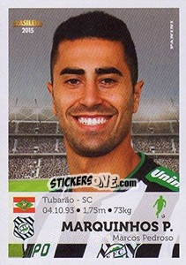 Sticker Marquinhos P - Campeonato Brasileiro 2015 n. 119 - Panini