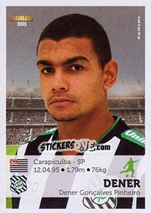 Sticker Dener - Campeonato Brasileiro 2015 - Panini