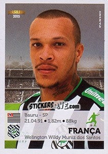 Sticker França - Campeonato Brasileiro 2015 n. 121 - Panini