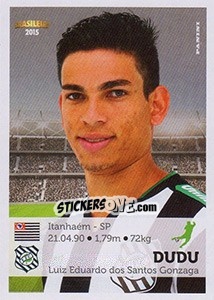 Sticker Dudu - Campeonato Brasileiro 2015 - Panini