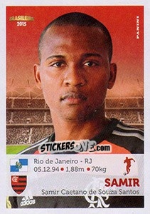 Sticker Samir - Campeonato Brasileiro 2015 n. 131 - Panini