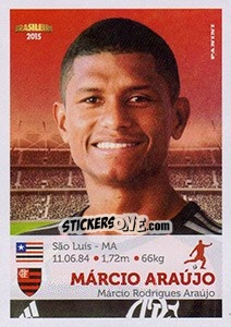 Cromo Márcio Araújo - Campeonato Brasileiro 2015 - Panini