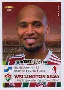 Sticker Wellington Silva - Campeonato Brasileiro 2015 n. 147 - Panini