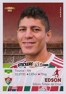 Sticker Edson - Campeonato Brasileiro 2015 n. 152 - Panini