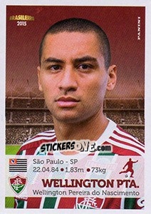 Sticker Wellington Pta - Campeonato Brasileiro 2015 n. 160 - Panini