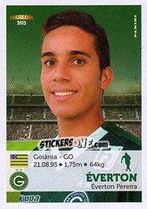 Sticker Éverton - Campeonato Brasileiro 2015 - Panini