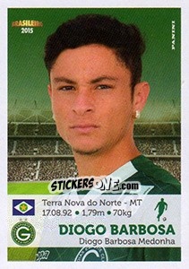 Figurina Diogo Barbosa - Campeonato Brasileiro 2015 - Panini