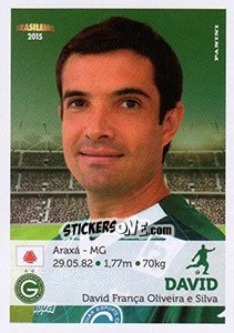 Cromo David - Campeonato Brasileiro 2015 n. 168 - Panini