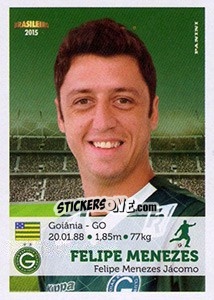 Cromo Felipe Menezes - Campeonato Brasileiro 2015 n. 169 - Panini