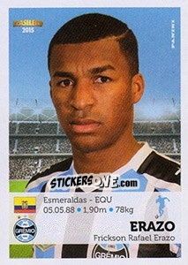 Cromo Erazo - Campeonato Brasileiro 2015 - Panini