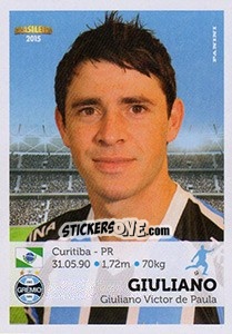 Cromo Giuliano - Campeonato Brasileiro 2015 - Panini