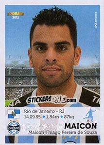 Sticker Maicon - Campeonato Brasileiro 2015 n. 186 - Panini