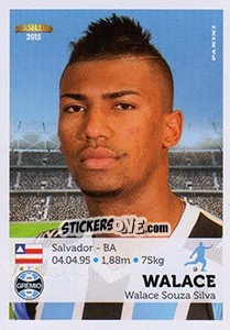 Sticker Walace - Campeonato Brasileiro 2015 - Panini