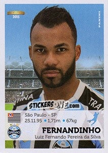 Sticker Fernandinho - Campeonato Brasileiro 2015 - Panini