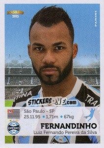 Sticker Fernandinho - Campeonato Brasileiro 2015 n. 190 - Panini