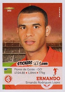 Sticker Ernando - Campeonato Brasileiro 2015 n. 195 - Panini