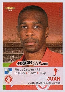 Sticker Juan - Campeonato Brasileiro 2015 n. 196 - Panini