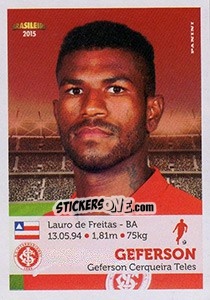Sticker Geferson - Campeonato Brasileiro 2015 - Panini