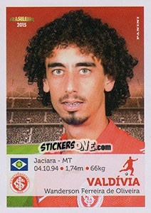 Sticker Valdivia - Campeonato Brasileiro 2015 n. 204 - Panini