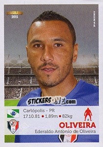 Sticker Oliveira - Campeonato Brasileiro 2015 n. 209 - Panini