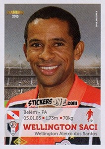Sticker Wellington Saci - Campeonato Brasileiro 2015 n. 216 - Panini