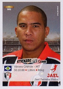 Sticker Jael - Campeonato Brasileiro 2015 n. 221 - Panini