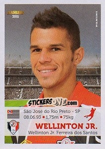 Sticker Wellinton Jr - Campeonato Brasileiro 2015 n. 224 - Panini