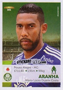 Sticker Aranha - Campeonato Brasileiro 2015 n. 225 - Panini
