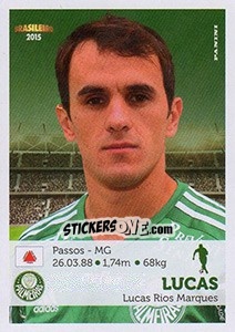 Sticker Lucas - Campeonato Brasileiro 2015 n. 227 - Panini