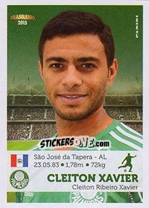 Sticker Cleiton Xavier - Campeonato Brasileiro 2015 n. 233 - Panini