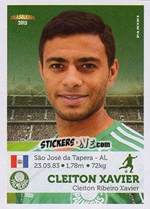 Sticker Cleiton Xavier - Campeonato Brasileiro 2015 - Panini