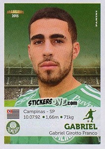 Sticker Gabriel - Campeonato Brasileiro 2015 n. 234 - Panini
