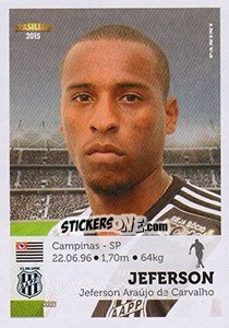 Cromo Jeferson - Campeonato Brasileiro 2015 n. 243 - Panini