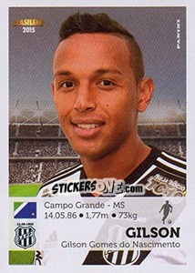 Cromo Gilson - Campeonato Brasileiro 2015 n. 247 - Panini