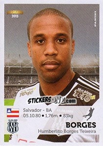 Cromo Borges - Campeonato Brasileiro 2015 n. 254 - Panini
