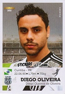 Cromo Diego Oliveira - Campeonato Brasileiro 2015 - Panini