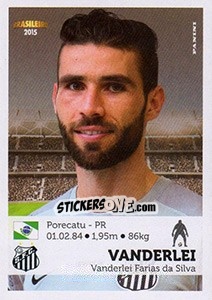 Cromo Vanderlei - Campeonato Brasileiro 2015 - Panini