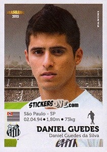 Figurina Daniel Guedes - Campeonato Brasileiro 2015 - Panini